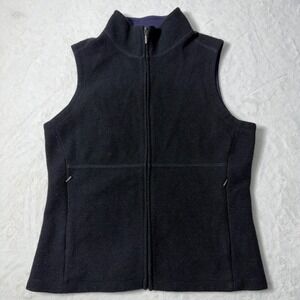 Ibex Vest Women S Black Cottagecore Merino Wool Blend Gorpcore Hike Athleisure